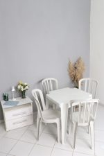 Jogo de Cadeiras Bistrô Top Mil Branca – 1 Mesa + 4 Cadeiras - Imagem 2